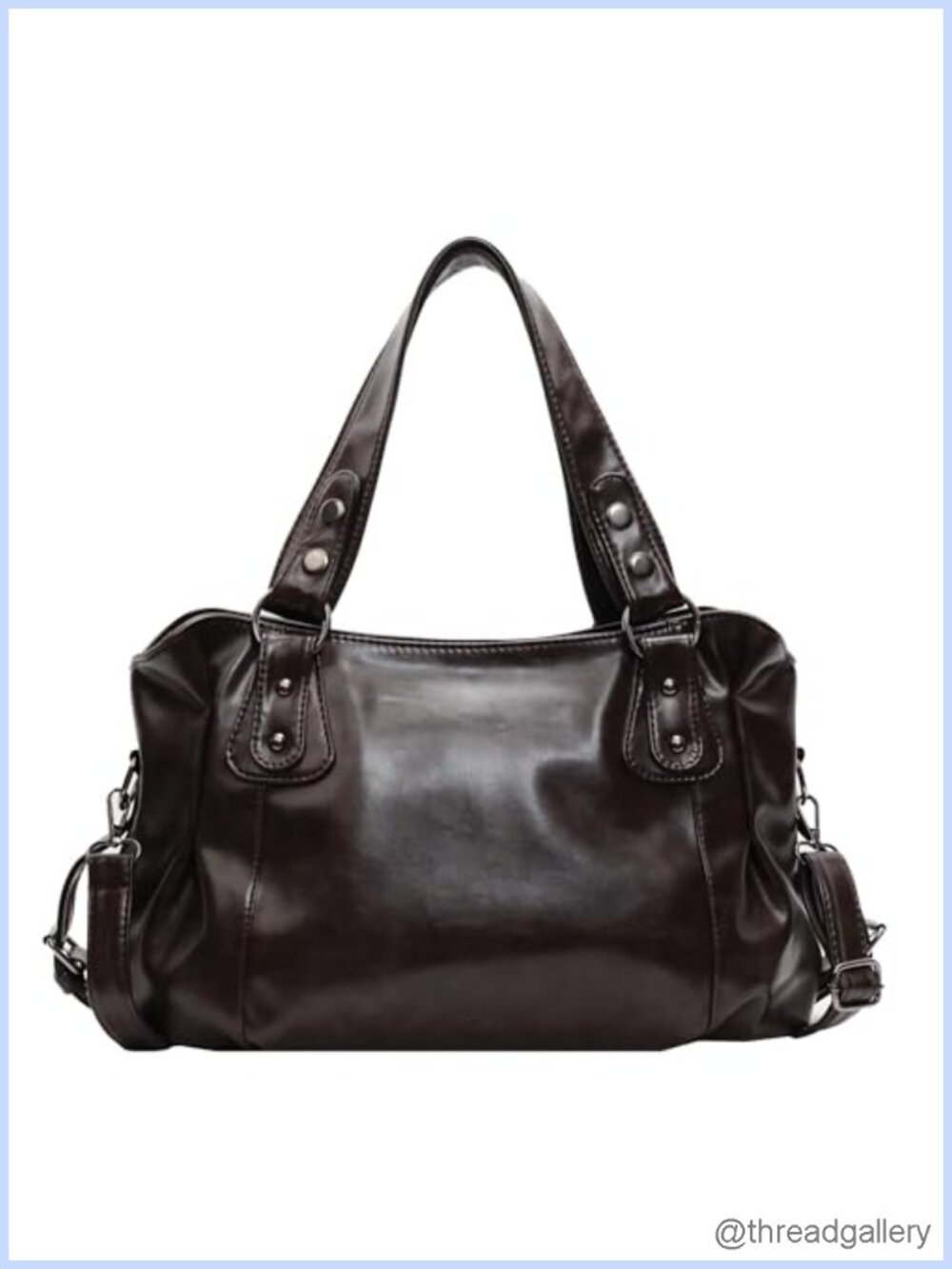Vintage Y2K Vegan Faux Leather Hobo Shoulder Bag Large Capacity Tote